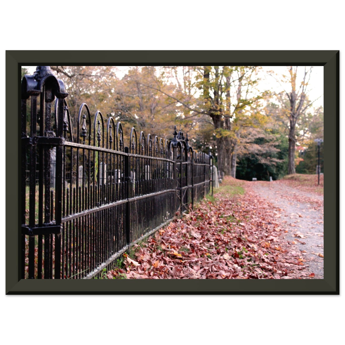 Haunted Road Poster with Metal Frame