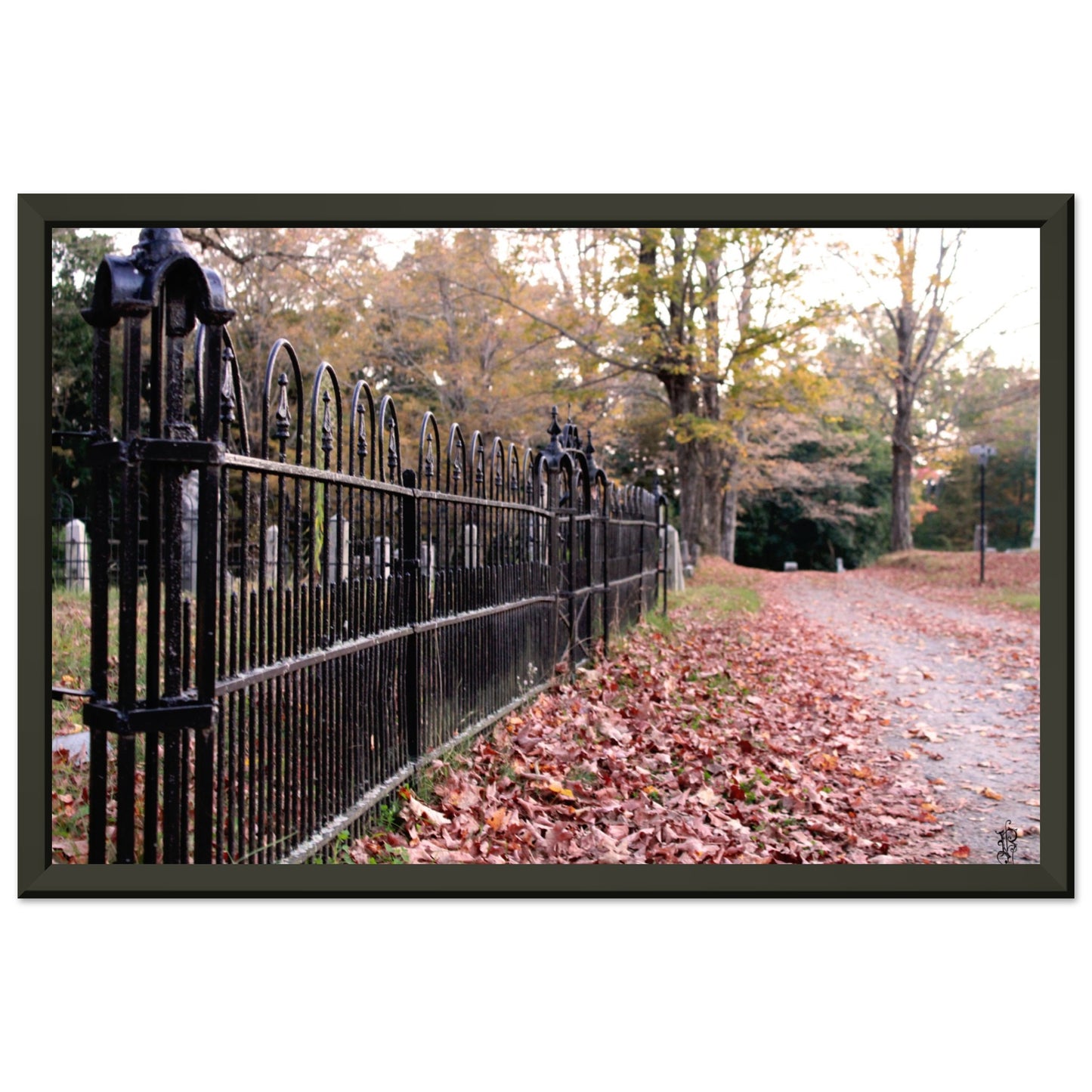 Haunted Road Poster with Metal Frame