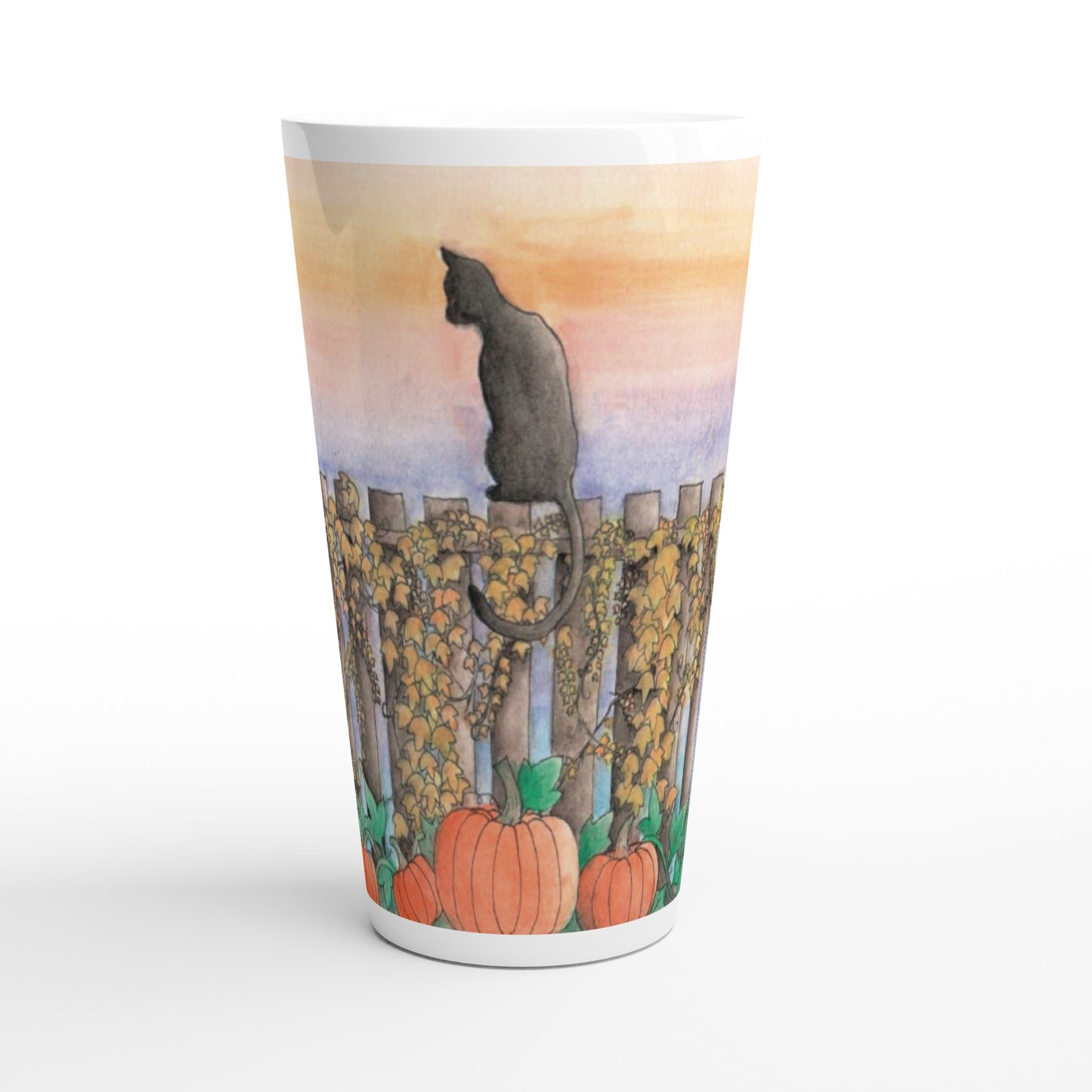 Autumn Bliss White Latte 17oz Ceramic Mug