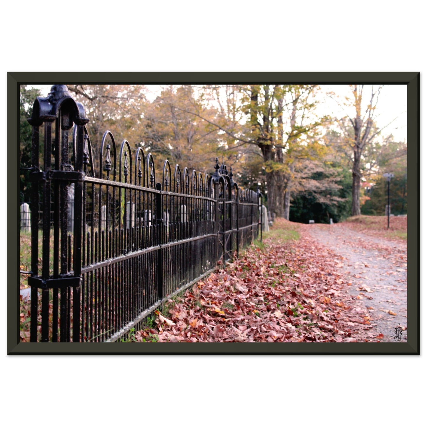 Haunted Road Poster with Metal Frame