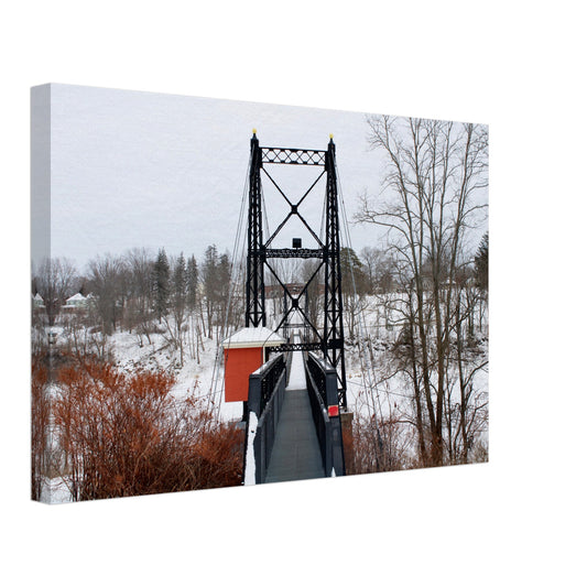 Metal Bridge in Winter - Canvas