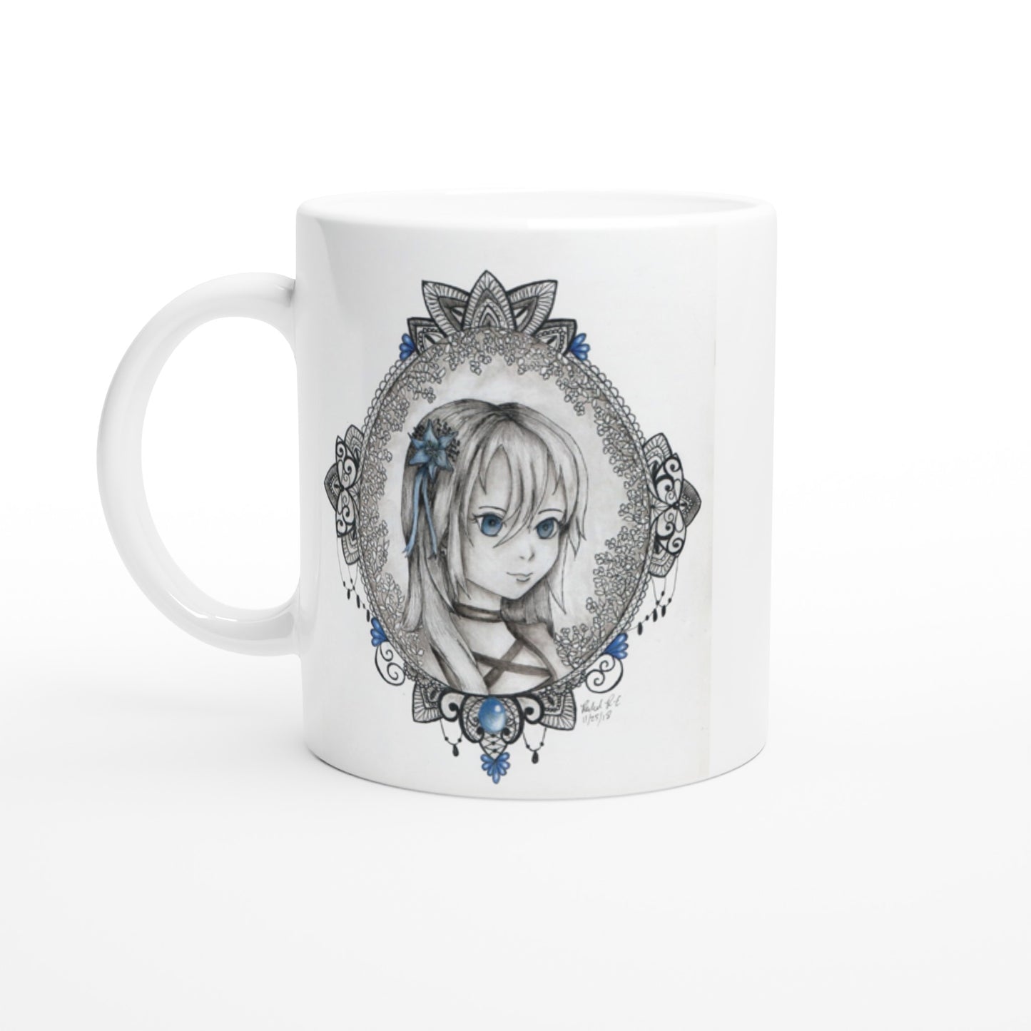 Victorian Classy Girl - White 11oz Ceramic Mug